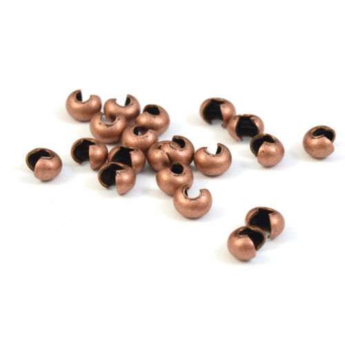 3MM ANTIQUE COPPER CRIMP BEADS COVER ( PACK OF 20)